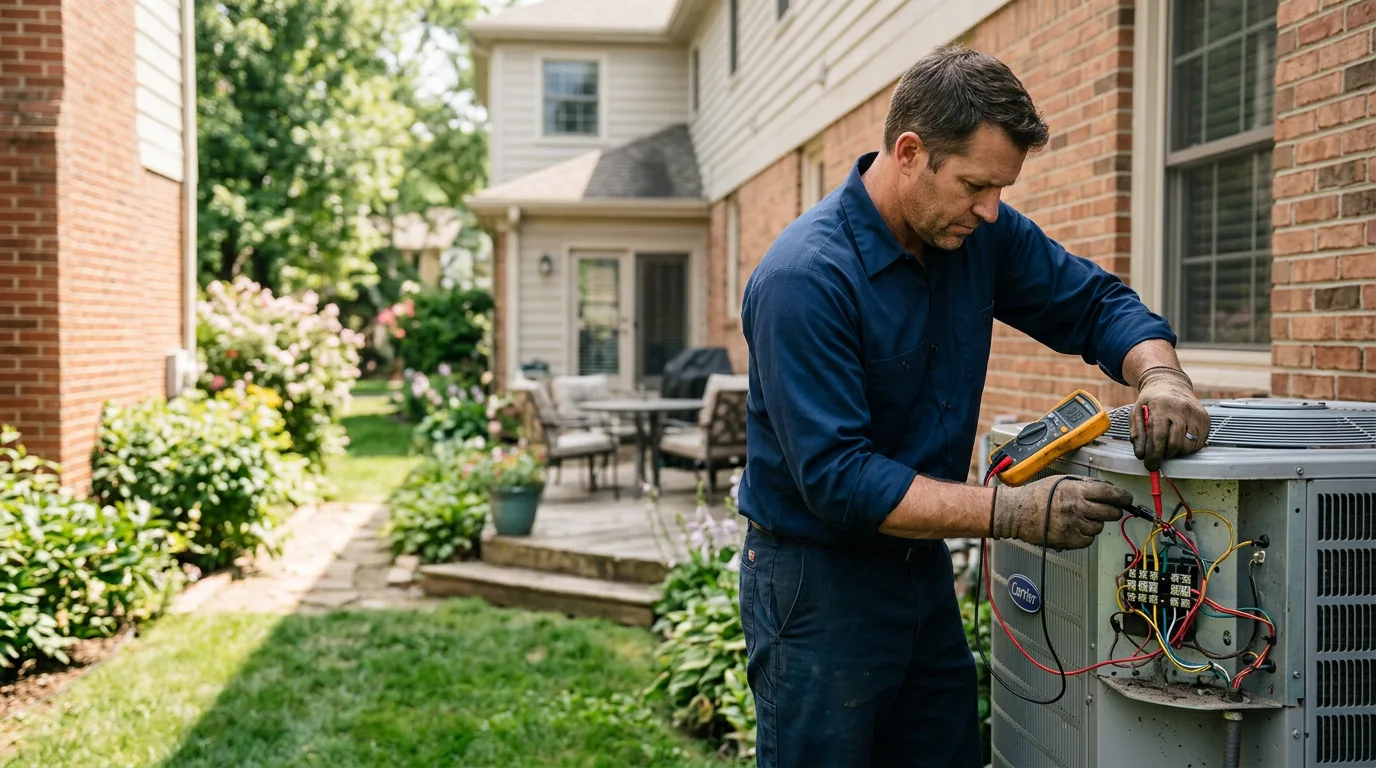 HVAC technician working near Coello, IL
